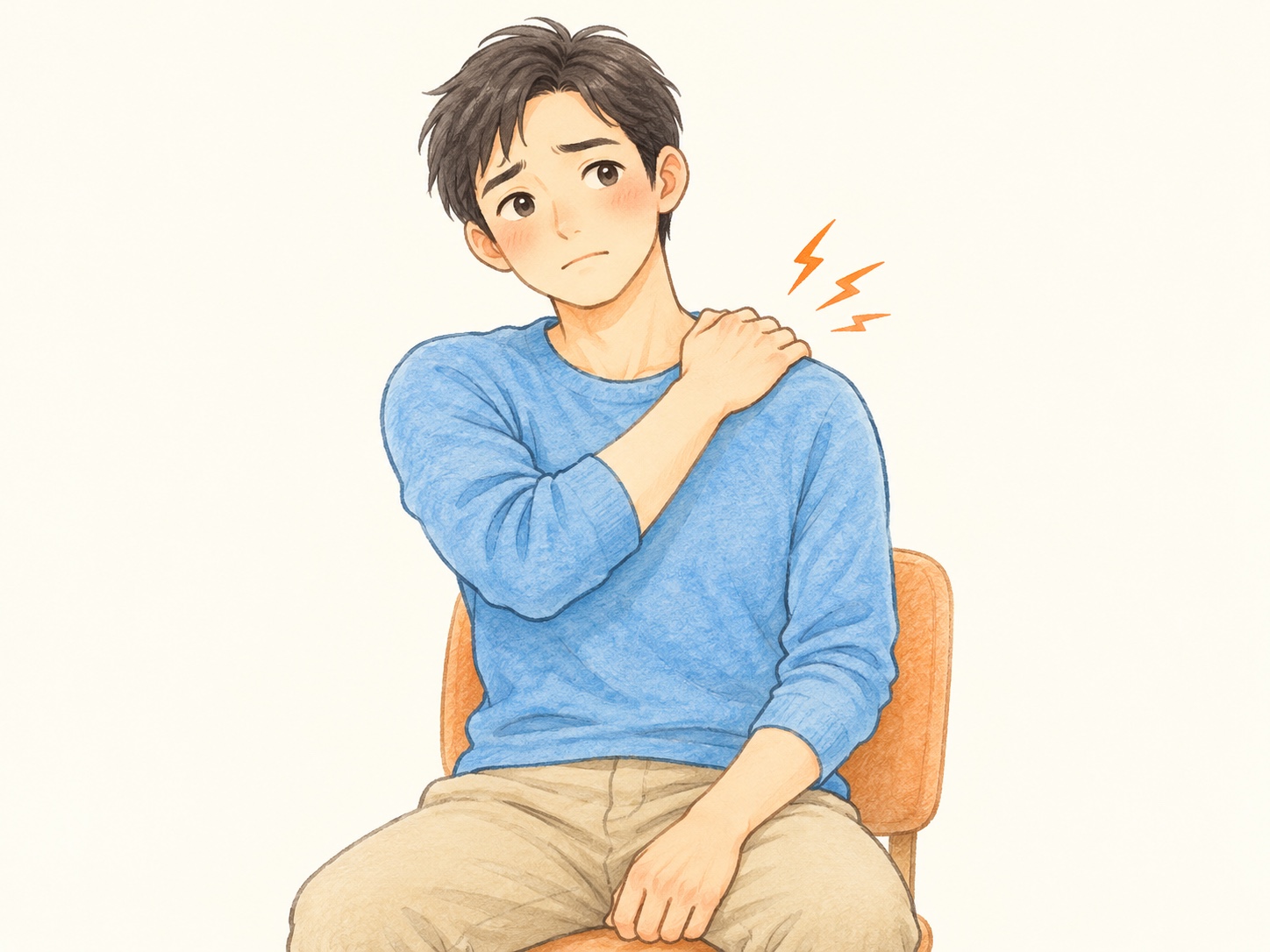 肩こりのお悩みを描いたイラスト